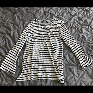 Bell Sleeve Striped Top